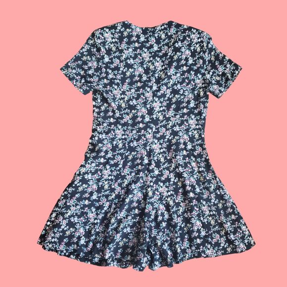 Vintage 80's DBY Navy Floral Romper - Picture 2 of 6